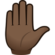 ✋🏿 Emoji Mão Levantada: Pele Escura na JoyPixels 7.0.
