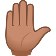 ✋🏽 Emoji Mão Levantada: Pele Morena na JoyPixels 7.0.