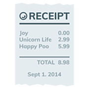 Emoji 🧾 Scontrino su JoyPixels 7.0.