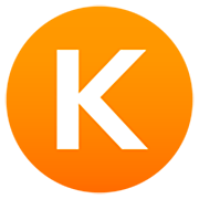 Emoji 🇰 Lettera simbolo indicatore regionale K su JoyPixels 7.0.