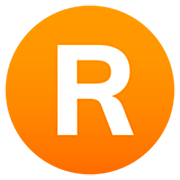 Lettera simbolo indicatore regionale R JoyPixels 7.0.