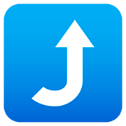 ⤴️ Emoji Seta Para A Direita Curvada Para Cima na JoyPixels 7.0.