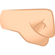 🤜🏻 Emoji Puño Hacia La Derecha: Tono De Piel Claro en JoyPixels 7.0.