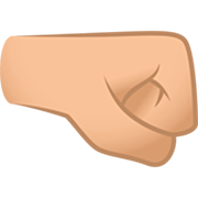 🤜🏼 Emoji Puño Hacia La Derecha: Tono De Piel Claro Medio en JoyPixels 7.0.