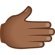 Mão Direita: Pele Morena Escura JoyPixels 7.0.