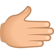 🫱🏼 Emoji Mano Derecha: Tono De Piel Claro Medio en JoyPixels 7.0.