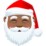🎅🏾 Emoji Papá Noel: Tono De Piel Oscuro Medio en JoyPixels 7.0.