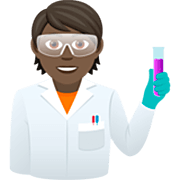 🧑🏿‍🔬 Emoji Wissenschaftler(in): dunkle Hautfarbe JoyPixels 7.0.