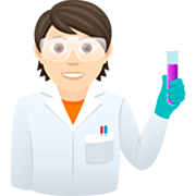 Emoji 🧑🏻‍🔬 Persona Che Lavora In Campo Scientifico: Carnagione Chiara su JoyPixels 7.0.