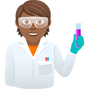 🧑🏾‍🔬 Emoji Wissenschaftler(in): mitteldunkle Hautfarbe JoyPixels 7.0.