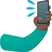 🤳🏿 Emoji Selfi: Tono De Piel Oscuro en JoyPixels 7.0.