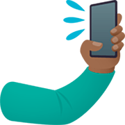 🤳🏾 Emoji Selfie: mitteldunkle Hautfarbe JoyPixels 7.0.