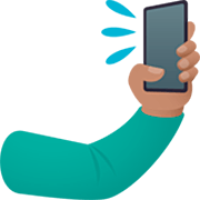 🤳🏽 Emoji Selfi: Tono De Piel Medio en JoyPixels 7.0.