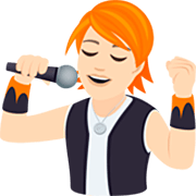🧑🏻‍🎤 Emoji Cantor: Pele Clara na JoyPixels 7.0.