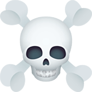Emoji ☠️ Teschio Con Ossa Incrociate su JoyPixels 7.0.
