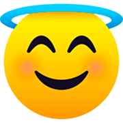 😇 Emoji Rosto Sorridente Com Auréola na JoyPixels 7.0.
