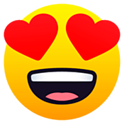 Emoji 😍 Faccina Con Sorriso E Occhi A Cuore su JoyPixels 7.0.