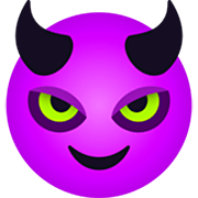 😈 Emoji grinsendes Gesicht mit Hörnern JoyPixels 7.0.