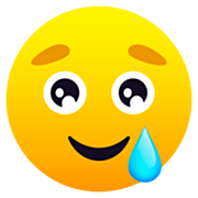 🥲 Emoji Cara sonriente con lágrima en JoyPixels 7.0.