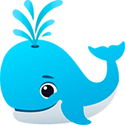 🐳 Emoji Baleia Esguichando água na JoyPixels 7.0.