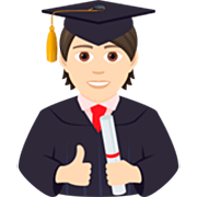 Emoji 🧑🏻‍🎓 Studente: Carnagione Chiara su JoyPixels 7.0.