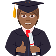 Emoji 🧑🏾‍🎓 Studente: Carnagione Abbastanza Scura su JoyPixels 7.0.