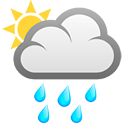 🌦️ Emoji Sol Detrás De Una Nube Con Lluvia en JoyPixels 7.0.