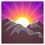 🌄 Emoji Sonnenaufgang über Bergen JoyPixels 7.0.