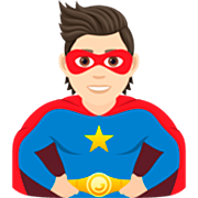 🦸🏻 Emoji Personaje De Superhéroe: Tono De Piel Claro en JoyPixels 7.0.