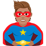 Emoji 🦸🏽 Supereroe: Carnagione Olivastra su JoyPixels 7.0.