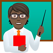 🧑🏿‍🏫 Emoji Profesor: Tono De Piel Oscuro en JoyPixels 7.0.