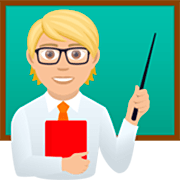 🧑🏼‍🏫 Emoji Professora Na Escola: Pele Morena Clara na JoyPixels 7.0.