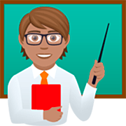 Emoji 🧑🏽‍🏫 Insegnante: Carnagione Olivastra su JoyPixels 7.0.