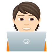 🧑🏻‍💻 Emoji Tecnólogo: Tono De Piel Claro en JoyPixels 7.0.