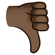 👎🏿 Emoji Daumen runter: dunkle Hautfarbe JoyPixels 7.0.