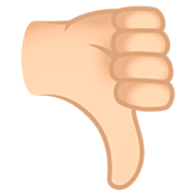 👎🏻 Emoji Daumen runter: helle Hautfarbe JoyPixels 7.0.