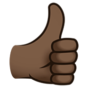 👍🏿 Emoji Polegar Para Cima: Pele Escura na JoyPixels 7.0.