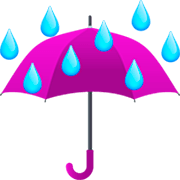 Regenschirm im Regen JoyPixels 7.0.