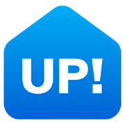 🆙 Emoji Schriftzug „UP!“ im blauen Quadrat JoyPixels 7.0.