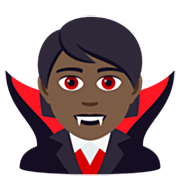 🧛🏿 Emoji Vampiro: Tono De Piel Oscuro en JoyPixels 7.0.