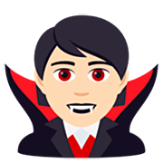 🧛🏻 Emoji Vampiro: Tono De Piel Claro en JoyPixels 7.0.