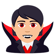 Émoji 🧛🏼 Vampire : Peau Moyennement Claire sur JoyPixels 7.0.