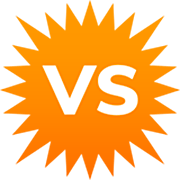 🆚 Emoji Großbuchstaben VS in orangefarbenem Quadrat JoyPixels 7.0.