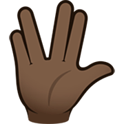 🖖🏿 Emoji Saudação Vulcana: Pele Escura na JoyPixels 7.0.
