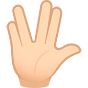 🖖🏻 Emoji Saludo Vulcano: Tono De Piel Claro en JoyPixels 7.0.