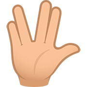 Emoji 🖖🏼 Saluto Vulcaniano: Carnagione Abbastanza Chiara su JoyPixels 7.0.