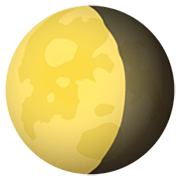 🌖 Emoji Luna Gibosa Menguante en JoyPixels 7.0.