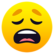 😩 Emoji Rosto Desolado na JoyPixels 7.0.