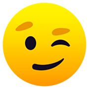 😉 Emoji Rosto Com Olho Piscando na JoyPixels 7.0.