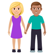 Emoji 👩🏼‍🤝‍👨🏽 Uomo E Donna Che Si Tengono Per Mano: Carnagione Abbastanza Chiara E Carnagione Olivastra su JoyPixels 7.0.